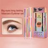4D Silk Fibre Mascara and Eyeliner Set Smudge Proof Curling Mascara Liquid Eye Liner Pencil Eye Make Up Tool