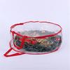 Transparent Holiday Decoration Organiser Bag With Reinforced Zippers Lightweight PVC Materials Wreath Protective Case