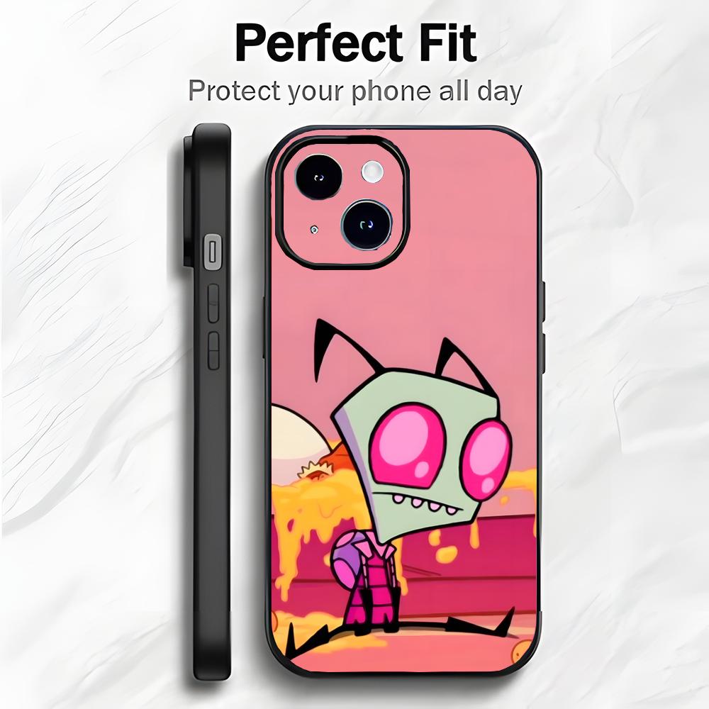 Quirky Cult Cartoon I-Invader Zim Phone Case Phone Case Soft Packaging Lightweight For iPhone17 16 15 14 13ProMax