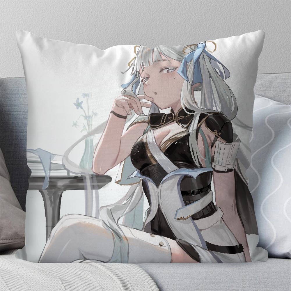 Jinhsi Anime Game W-Wuthering Waves Pillow Case Square Pillow Bedroom Sofa Leisure Comfort Car Living Room Home Decoration 40X40
