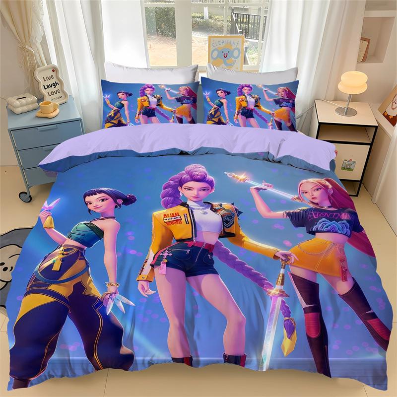3D Print W onder-Girls Bedding Set Girl Fans kp op Duvet Cover Pillowcase Twin Full Size Home Bedroom Decor for Youth 2/3pcs