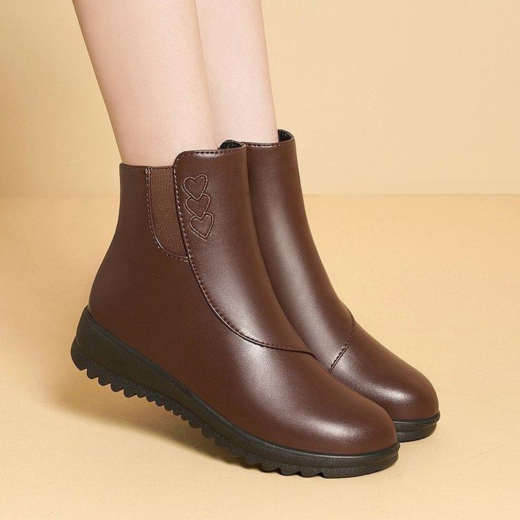 

New popular versatile mother Martin shoes women s winter thick-soled velvet non-slip warm casual comfortable non-slip short boots 40