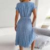 Fashion Women's Summer Round Neck Casual Fashion Printed Pullover  Dress