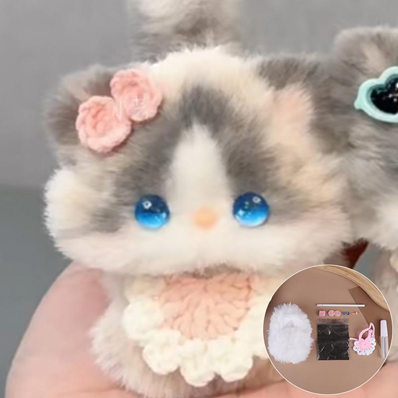 

Креативная ручная работа, скручивающаяся палочка, кулон-игрушка в виде маленького котенка, плюшевые подарки, набор материалов для DIY, брелок для любителей рукоделия