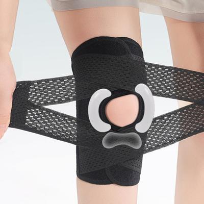 Open Patella Knee Brace with Side Stabilizer Pain Relief Meniscus Tear Compression Sleeve Men Women Running Injury Recovery Knee Support Wrap