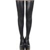 Women Faux Patent Leather Over Knee Stockings Sexy Back Zipper Wet Look Over Knee Thigh High Socks Party Dance Clubwear