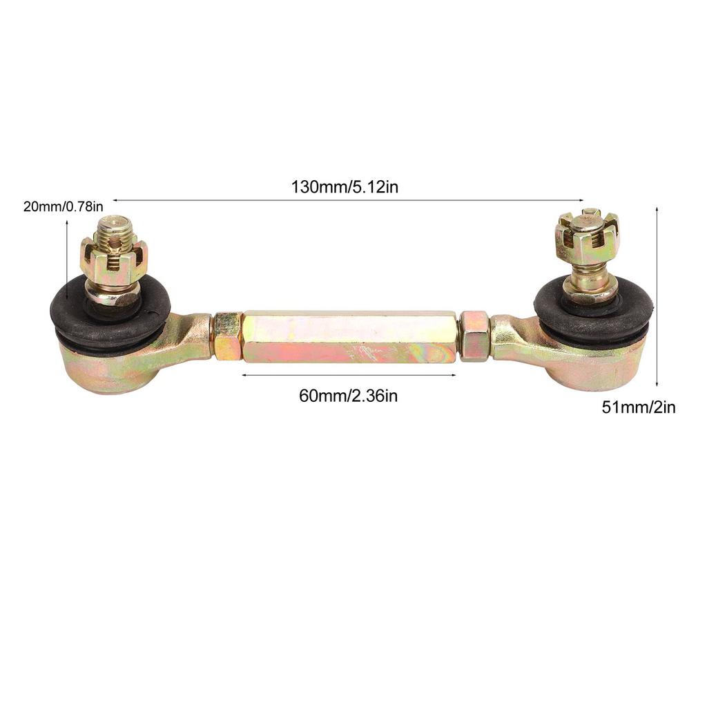 Yctze 2ks Kulový čep táhla řízení 10mm Závit Ocelová slitina S Kulový čep táhla řízení