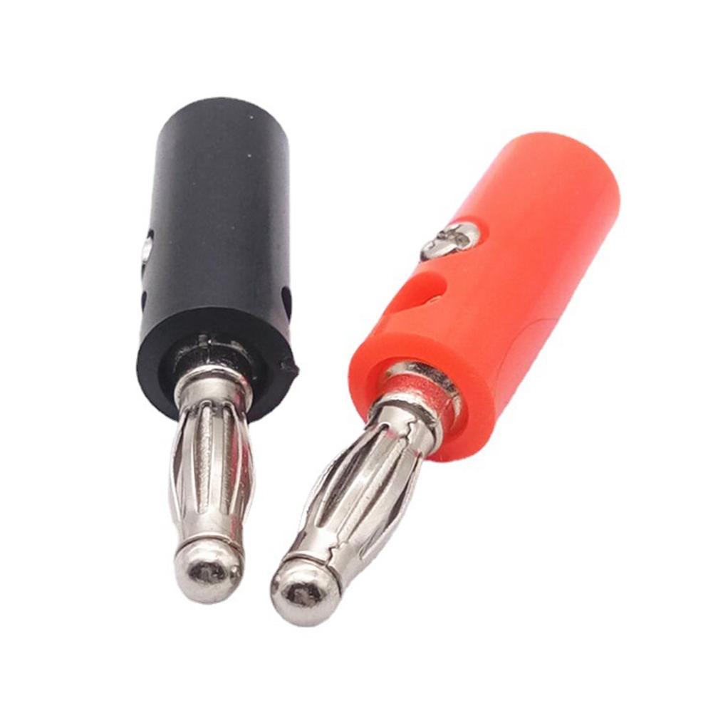 Convenient Red and Black 4mm Banana Plugs for Speaker Equipment (10pcs)