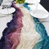 Romantic Table Decoration Holiday Birthday Farmhouse Soft Runner Bohemian 6Ft Cheesecloth for Wedding Bridal Shower