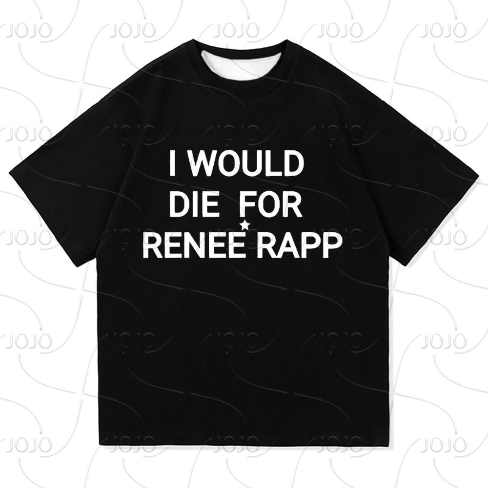 Reneé Rapp Bite Me TShirt 2025 Retro Fashion Men/women Clothing Retro Harajuku Quick Drying Clothes Vintage Hiphop T-Shirts