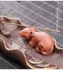 Phnom Penh Recruiting Wealth Mouse Incense Burner Ceramics Sandalwood Inense Sticks Holder Zen Home Decor Ornaments