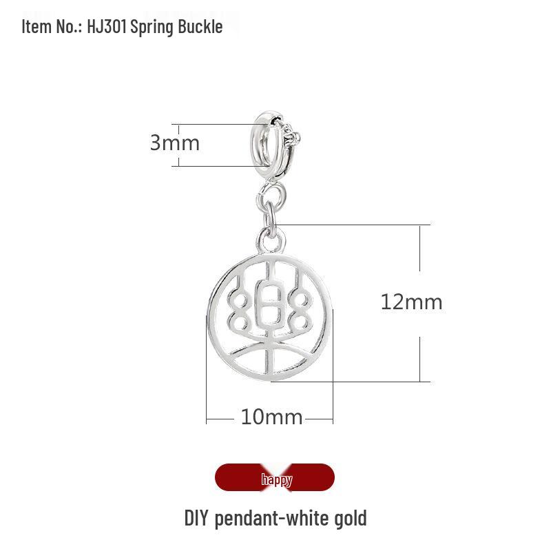 Přívěsky na náramek s charakterem Fu: Zlaté pískové přívěsky a distanční korálky pro DIY šperky