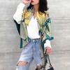Luxury Brand Shawl Flower Printed Scarf In 100% Silk Twill Silk Scarf For Women Large Square Scarves Headband
