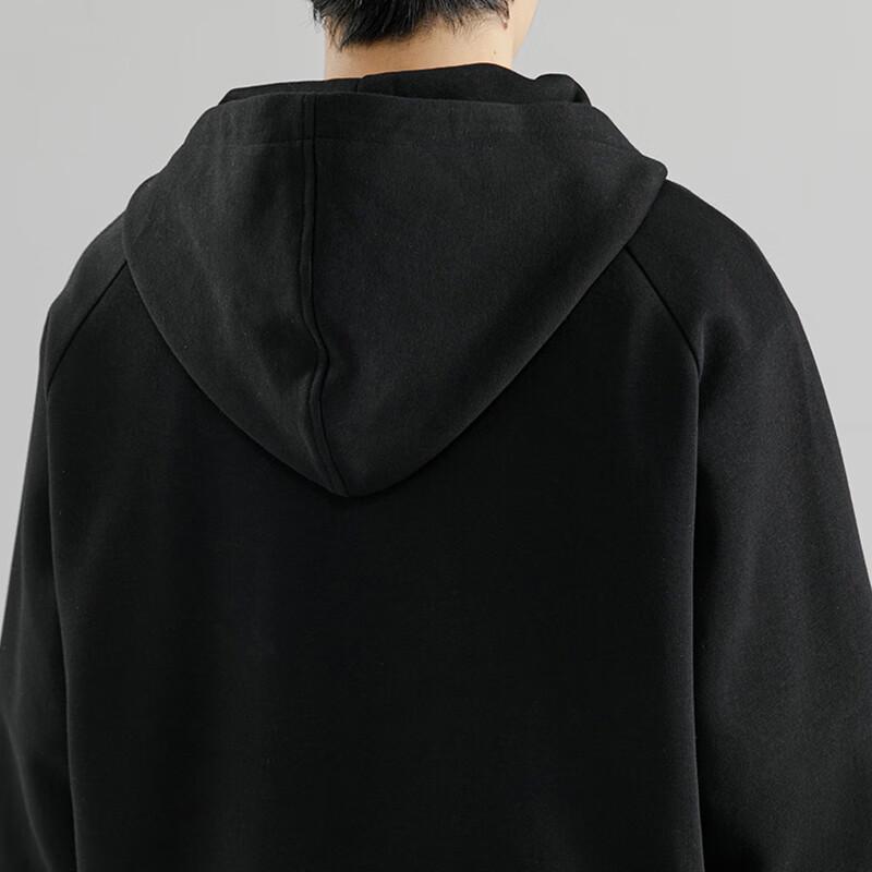 Mao Ren Men's Casual Half-Zip Hooded Sweatshirt