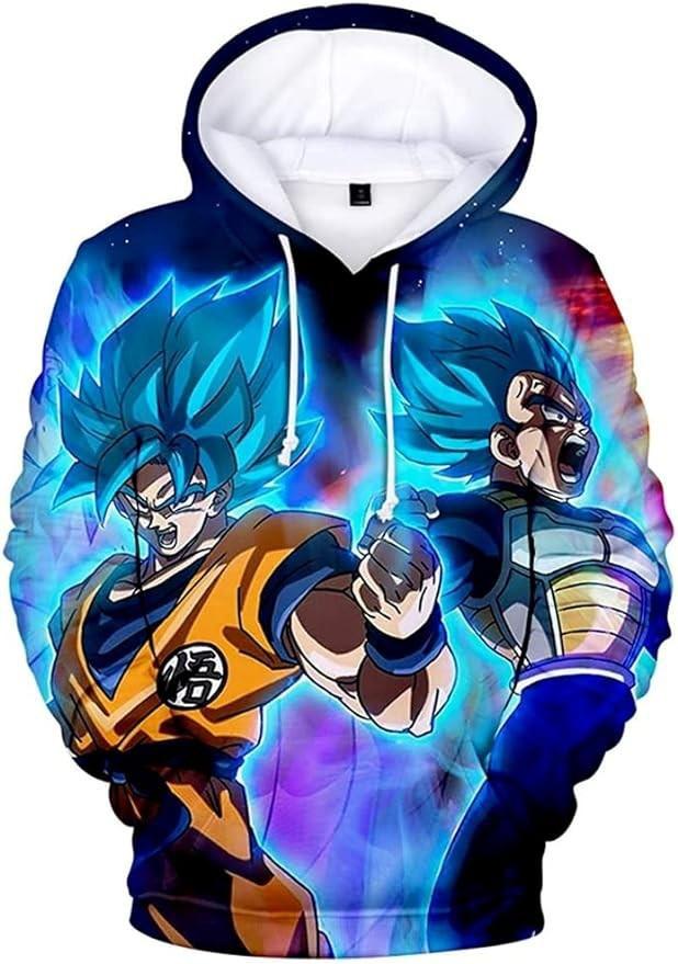 Spring And Autumn Casual Animation Sweater Dragon Ball 3D Digital Printing Hooded Pullover Sweater