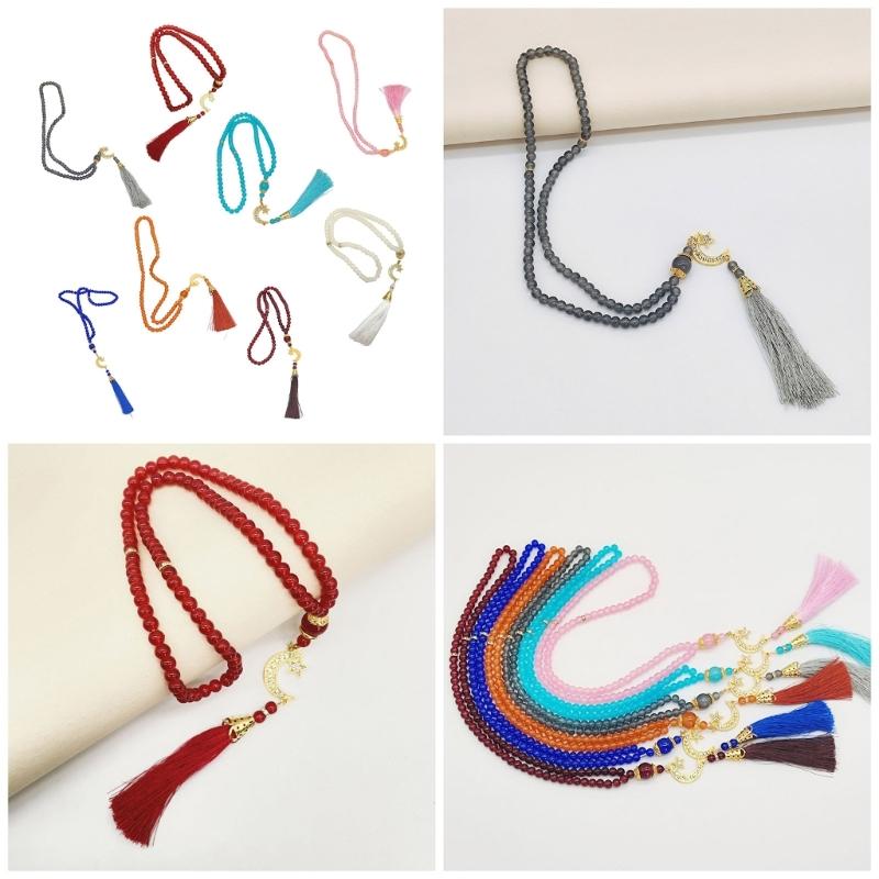 Delicate Rosary Beads Islamic Bracelet Religious Amulet 99 Count Tasbih