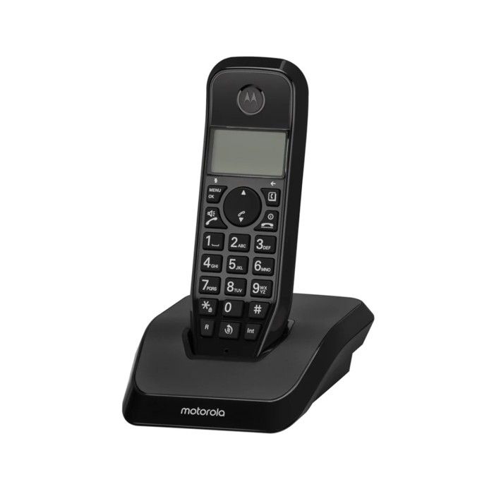 Bezdrátový telefon MOTOROLA S1201 - Černý - ID volajícího - Telefonní seznam 50 jmen - Handsfree
