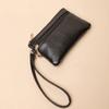 Solid Color Small Item Bag Korean Style Wallet Retro Lichee Pattern Zipper Coin Purse  Outdoor