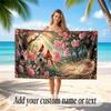 Nature Library Travel Theme Soft Beach Towel Personalized Custom Name Text Towel Portable for Beach Pool Travel