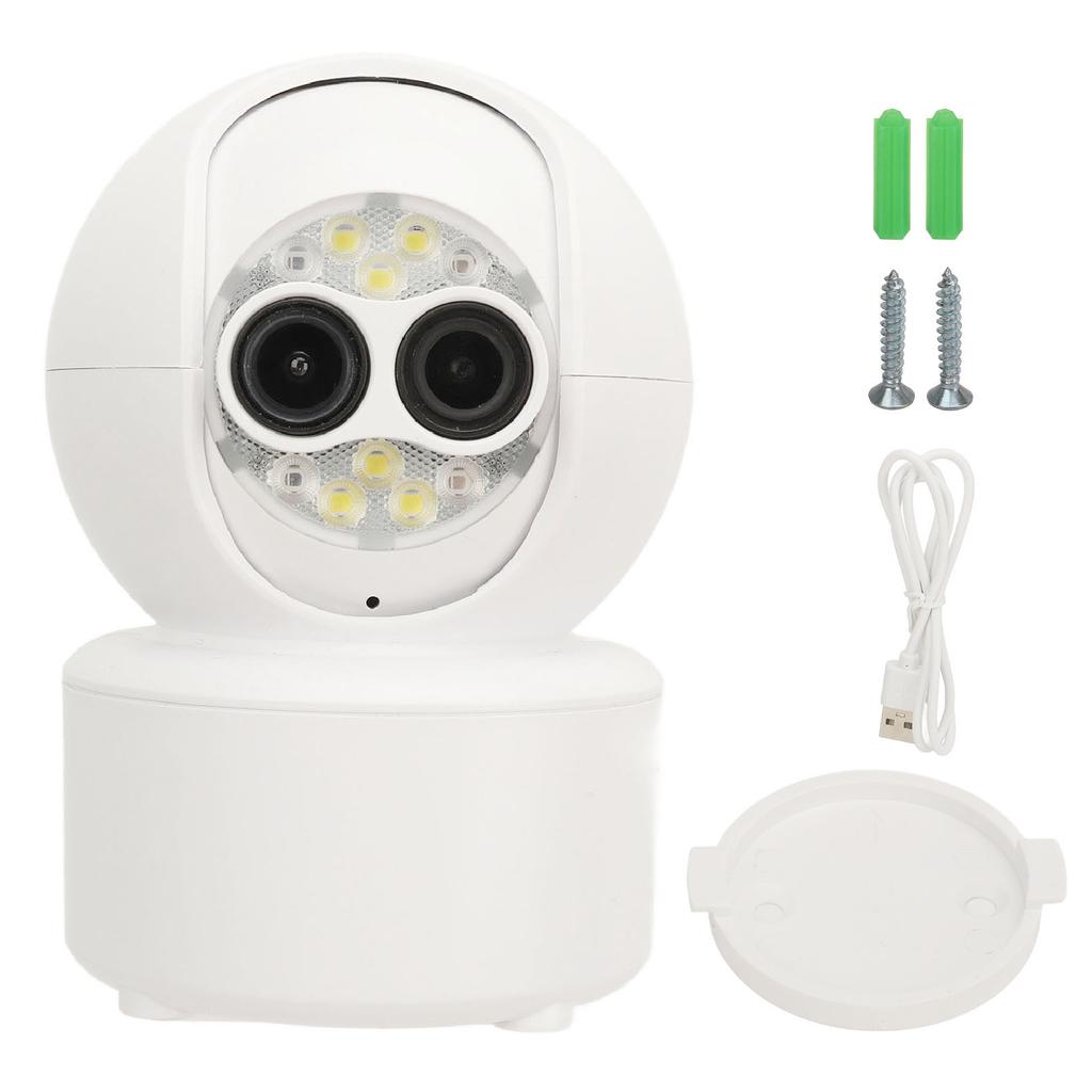 1080P HD Dual Lens Security Camera Wireless WiFi Security Camera Automatic Black White Night Vision Motion Detection 2