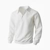 Men's Long Sleeve Jacquard Half-Zip Pullover Hoodie with Lapel for Spring and Autumn