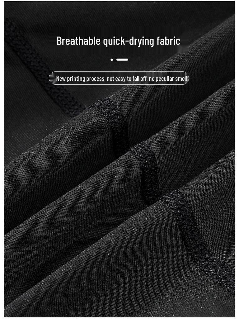 Men's Quick-Dry Swim Trunks: Running, Training, Beach, Double-Layer Anti-Embarrassment, Suitable for European and American Styles.
