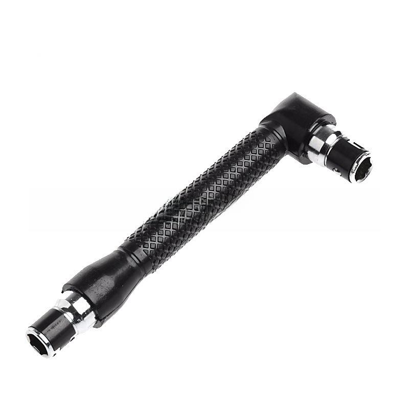 L-Type 1/4 Hexagonal 90-Degree Double-Headed Screwdriver Bit with Black Handle and 6.35 Wrench Tool