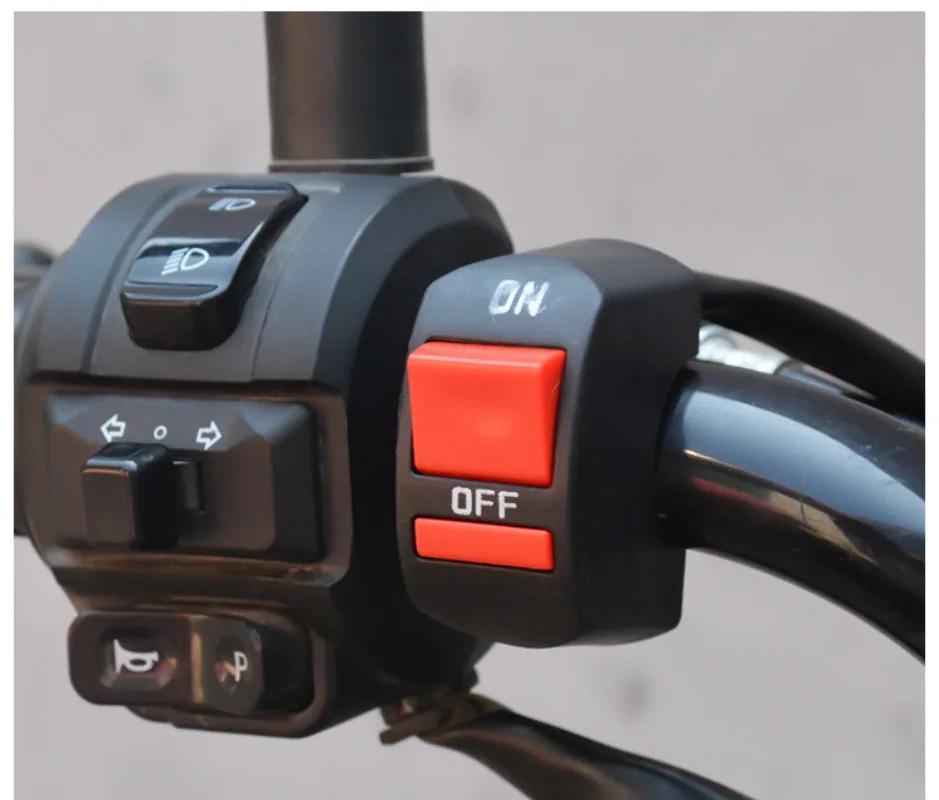 DC12V-80V Motorcycle Handlebar Flameout Switch ON OFF Button Universal for Moto Motor ATV Bike Black 10A Motorcycle Accessories