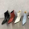 Eilyken New Fashion Pointed Toe Ankle Boots Women Wedding Party Shoes Winter Autumn Slim Short Ladies Booties