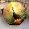 1 PC Automatic Folding Umbrella - Peacock Pattern, Portable & Foldable Design with 8 Ribs, Christmas Birthday Gifts