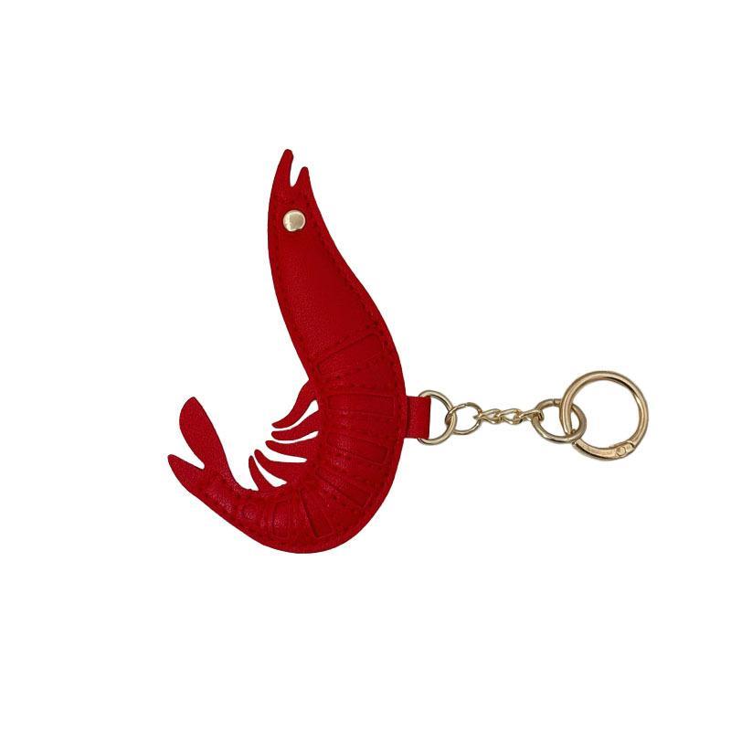 Stilvoller Pu-Leder Sommer Strandstil Schlüsselanhänger Meeresbewohner Taschenanhänger Hummer Krabbe Tasche Zubehör