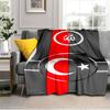 Decke mit türkischem Flaggen-Design, geeignet für Sofas, Betten, Büros und Camping - Perfektes Geschenk für Halloween und Weihnachten