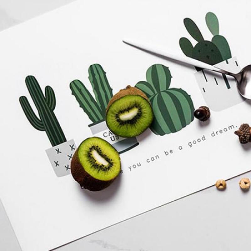 1 Nordic-inspired waterproof table mat (random)