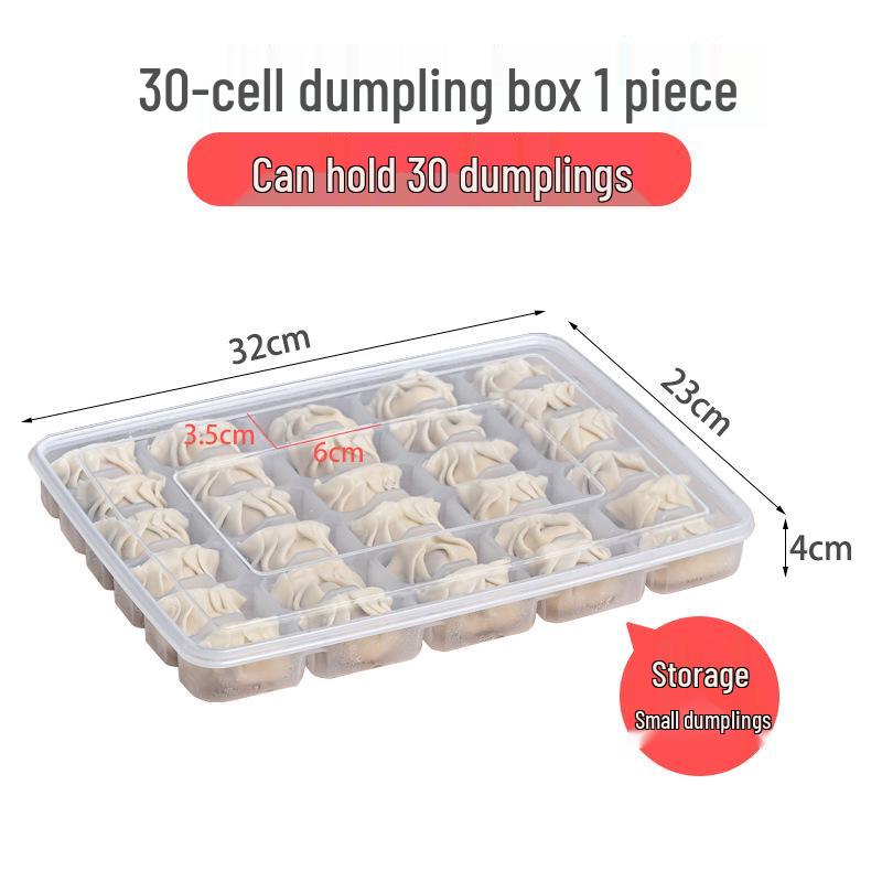 

Divided Dumpling Storage & Quick-Freeze Tray with Lid for Refrigerator
