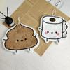Cute Poop Toilet Paper Shaped Hand Towels Hanging Bathroom Decor for Quick Drying Home Furnishings