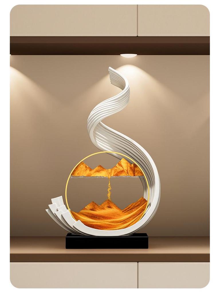 Elegant Flowing Sand Painting Ornament - High-End Decor for Living Room, TV Cabinet, Office, or Housewarming Gift
