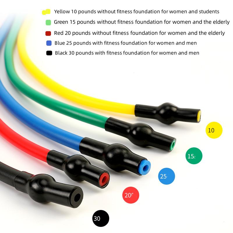 5 Levels Elastic Band Yoga Pull Rope Elastic Gym Fitness Exercise Tube Band with Handles for Home Workouts Strength Training