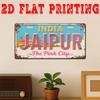 D Flat Pc Vintage Metal Sign Decorative Sign Jaipur The Pink City Sign Vintage Decor Garage Decor Cafe Wall Art Bar