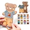 Wooden Stringing Toys Baby Toys Cartoon Animal Bead Toys Montessori Educational Toys Fine Motor Skill Development Kids Toys Gift