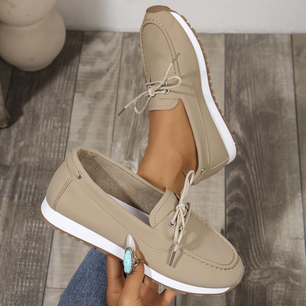 Woman Flats New Lace-up Slip On Sneakers Woman Mesh Light Weight Slip-on Flat Lace-up Shoes Ladies Comfortable Walking Loafers