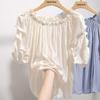 Women's Off-Shoulder Ruffled Chiffon Blouse