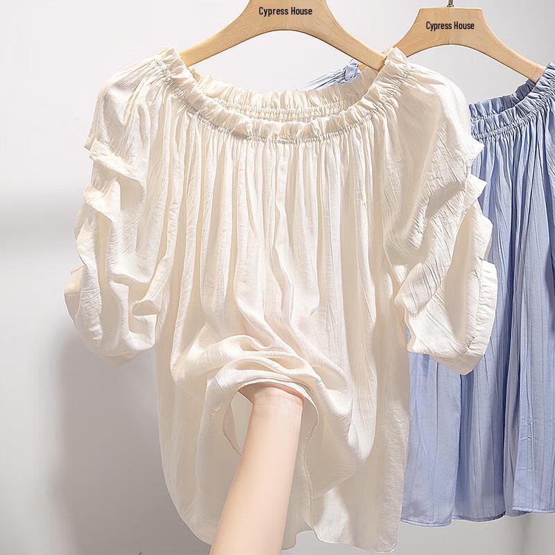 Women's Off-Shoulder Ruffled Chiffon Blouse