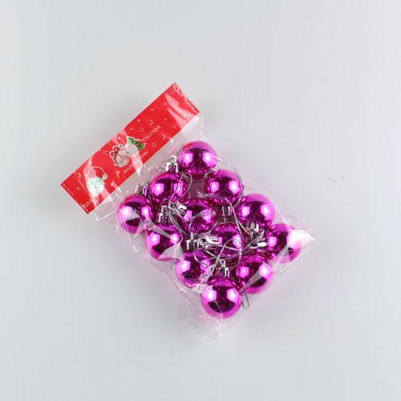 3CM Klasyczna Modna Plastikowa Bombka Bożonarodzeniowa Wisząca Ozdoba Wysokiej Jakości Galwanizowana Błyszcząca Dekoracja Choinki