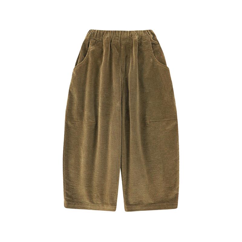 Yoyoo Boys  Retro Corduroy Warm Tapered Winter Pants 110cm
