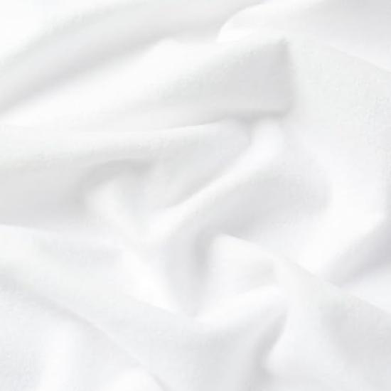 Kishu Bleached Flannel Factory Solid White 92cm Wide Fabric, 100% Cotton, Heavyweight, Direct, 600-Count Flannel, 16-Ply Thread, Color, Double-Wool,