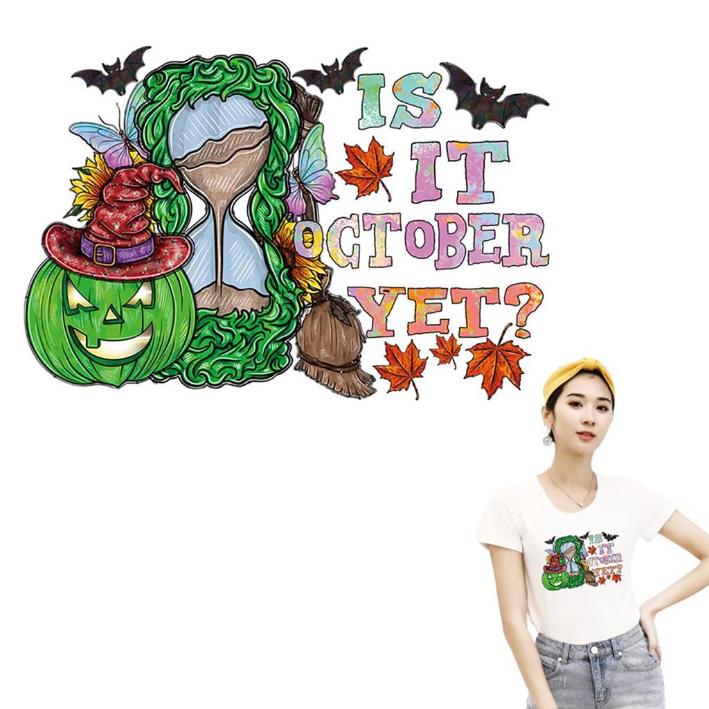 Patches For Clothes Pumpkin Bat Diy Accessory Arts Crafts Ironing Heat-Adhesive Transfer Clothes Appliqued Thermal Transfer