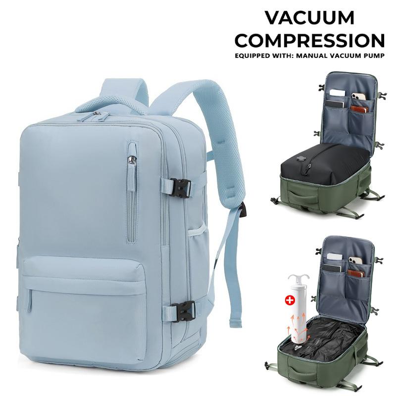 Vacuum Compression Backpack, Equipped with a Vacuum Pump - Suitable for Business Travel Bags, Multi-Compartment Laptop Carrying