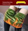 Women's Winter PU Leather High-Waist Thick Velvet Leggings - Plus Size, Slimming, Warm