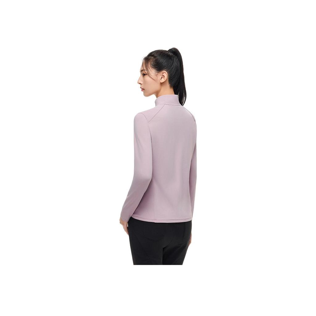 Anta Champion All-Weather Series Casual Sports Warm Stand-Up Collar Knitted Sweater Women Sweater Cloud-Sea-Purple 162510405-4