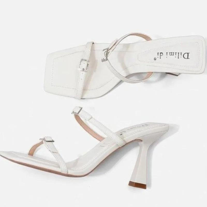 Fashion 2025New High Heels Women's Slippers Elegant Designer   Shoes Fashion Slides Summer Pumps Flip Flops Sexy